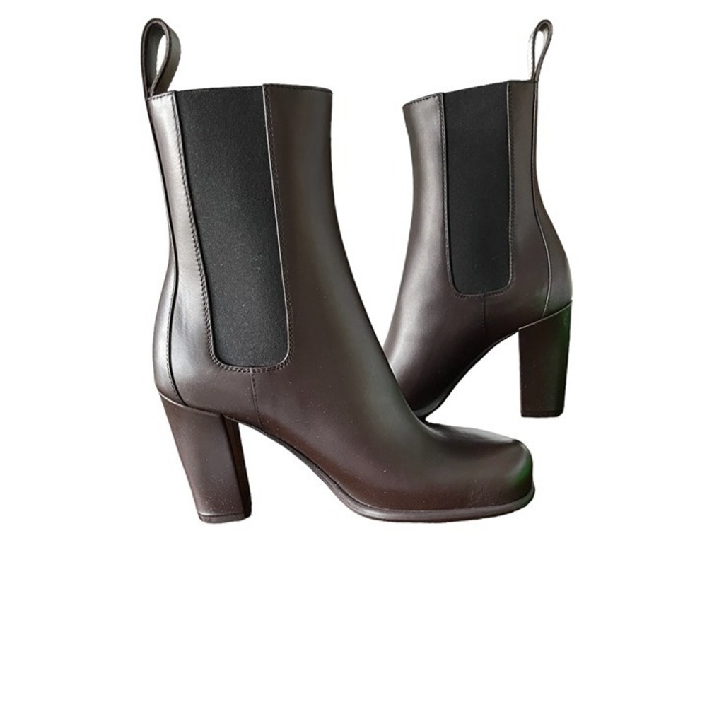 BOTTEGA VENETA 677271 Women's Brown Leather Storm Ankle Boots shoes 39+